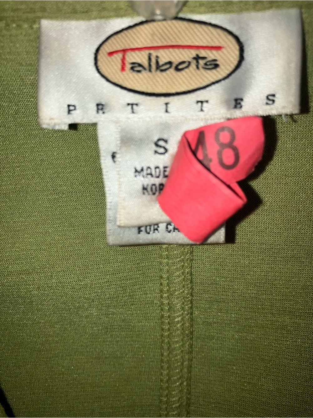 Talbots, Green Jacket/Blazer, Size Petite Small - Picture 4 of 5
